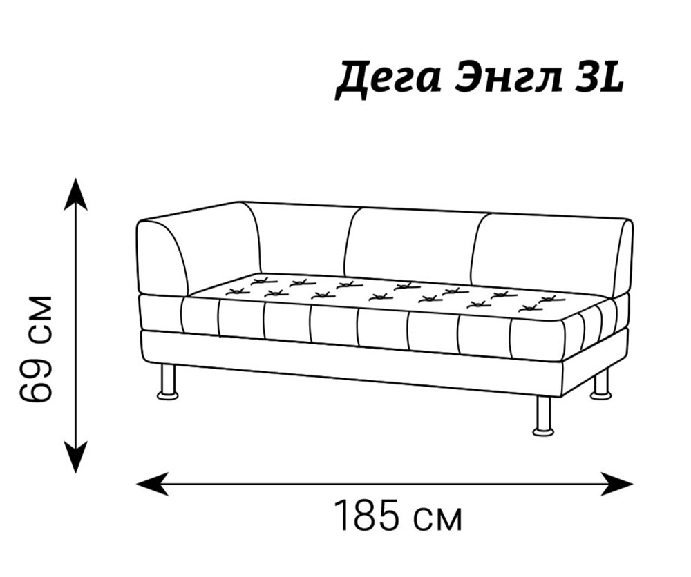 Купить Угловой Диван для дома и офиса Дега Энгл-3L(R)